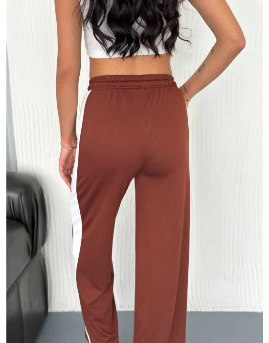 Kahve Garni Detaylı Bayan Eşofman Altı