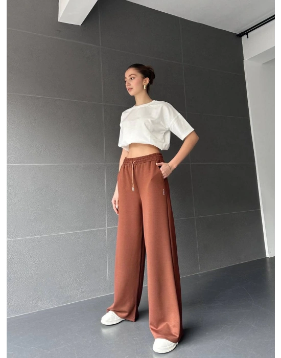 Kahve Oys Modal Bol Paça Eşofman