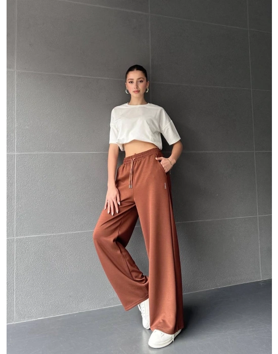 Kahve Oys Modal Bol Paça Eşofman