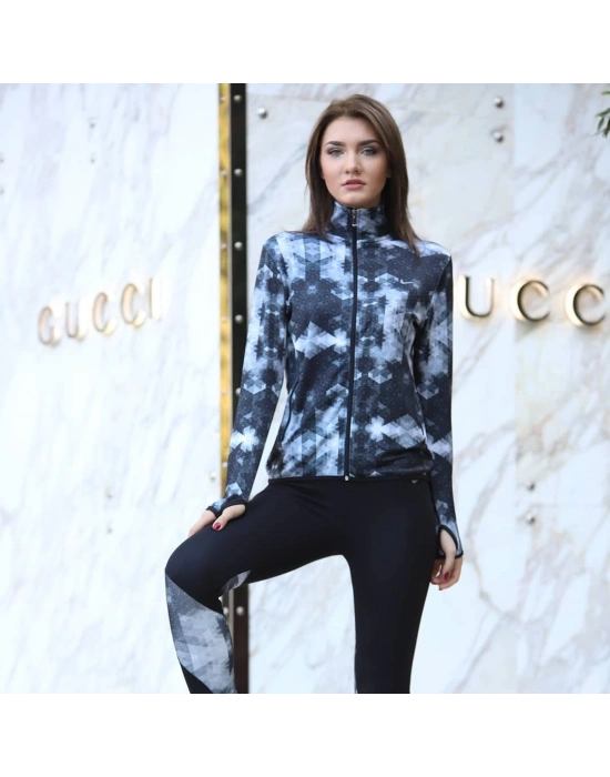 Kristal Desen Dijital Baskılı Sporcu Takım