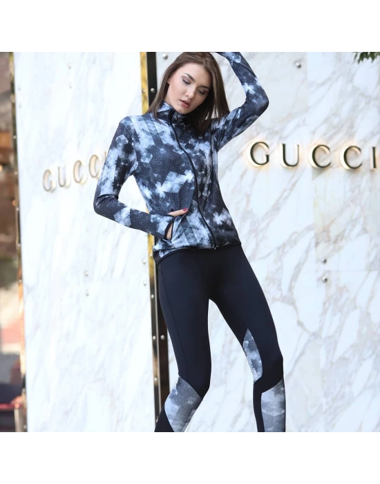 Kristal Desen Dijital Baskılı Sporcu Takım