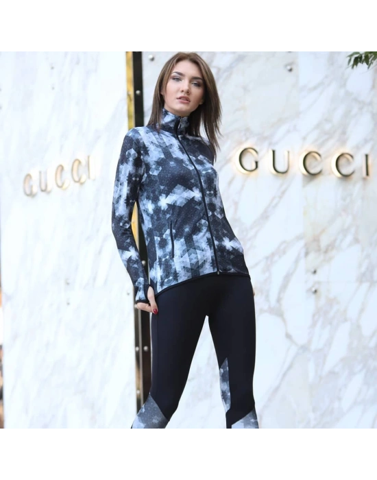 Kristal Desen Dijital Baskılı Sporcu Takım