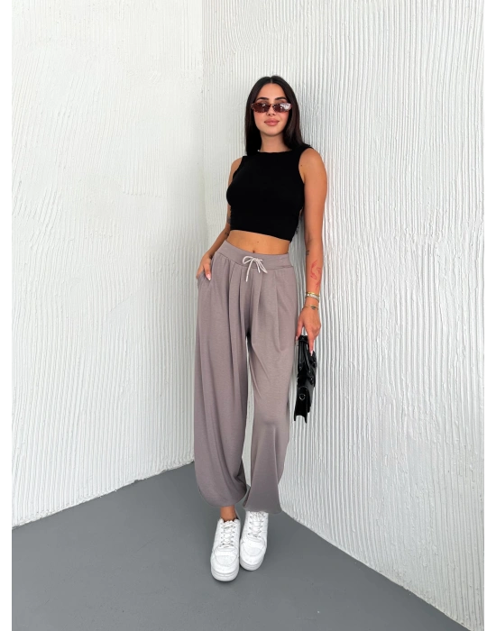 Küf Modal Pileli Şalvar