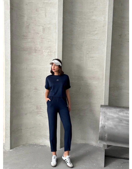 Lacivert Alo Model Lastikli Modal Kumaş Eşofman