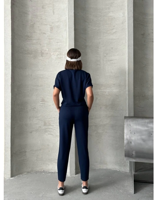 Lacivert Alo Model Lastikli Modal Kumaş Eşofman