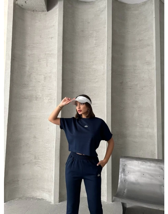 Lacivert Alo Model Lastikli Modal Kumaş Eşofman