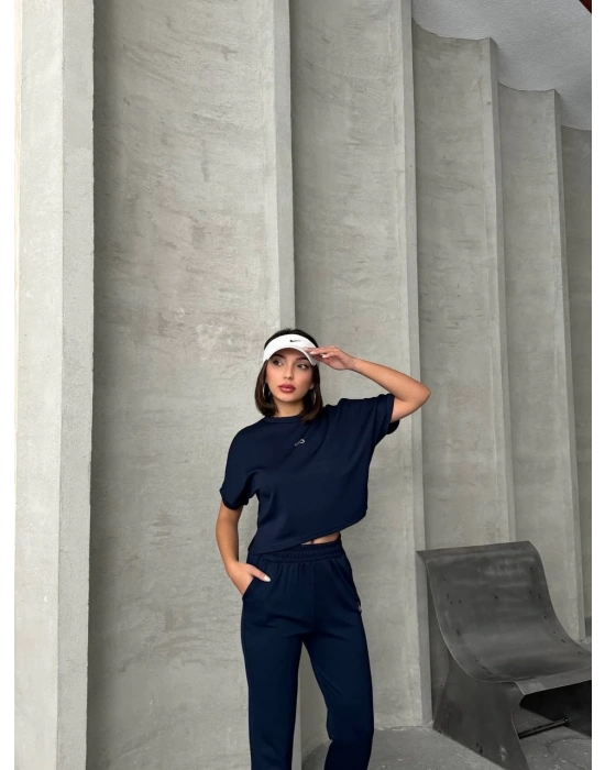 Lacivert Alo Model Lastikli Modal Kumaş Eşofman