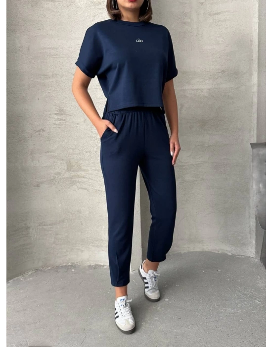 Lacivert Alo Model Lastikli Modal Kumaş Eşofman