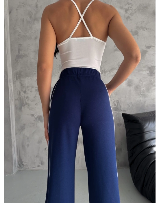 Lacivert Modal Ara Biyeli Eşofman Altı