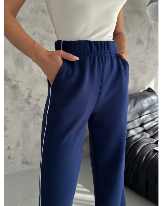 Lacivert Modal Ara Biyeli Eşofman Altı