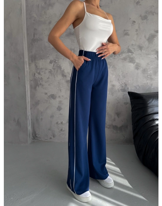 Lacivert Modal Ara Biyeli Eşofman Altı