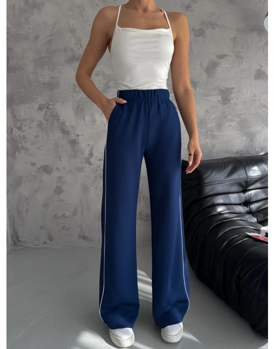 Lacivert Modal Ara Biyeli Eşofman Altı