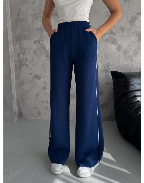 Lacivert Modal Ara Biyeli Eşofman Altı