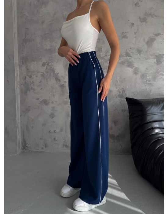 Lacivert Modal Ara Biyeli Eşofman Altı