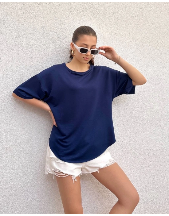 Lacivert Oys Modal Kumaş Tişört