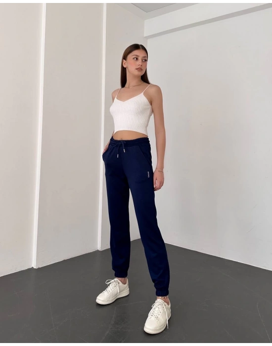 Lacivert Oys Model Lastikli Modal Kumaş Eşofman