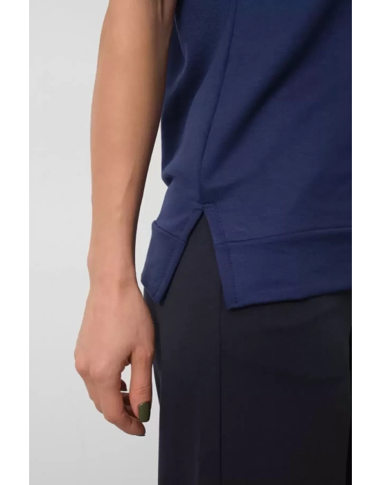 Lacivert Yarasa Kol Yırtmaç Detaylı Oys Model Tişört