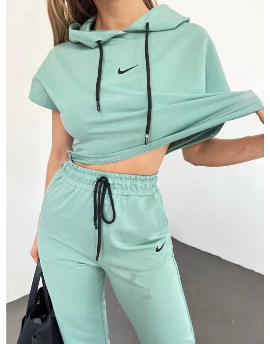 Mint Lastikli Paça Kompak Eşofman