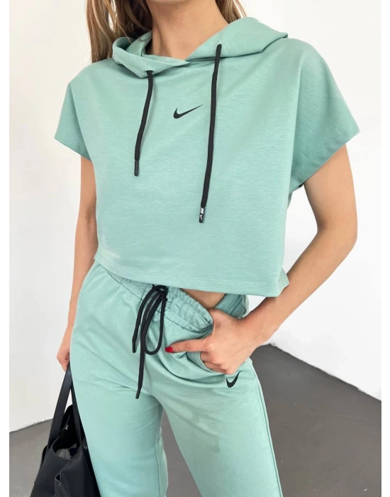 Mint Lastikli Paça Kompak Eşofman