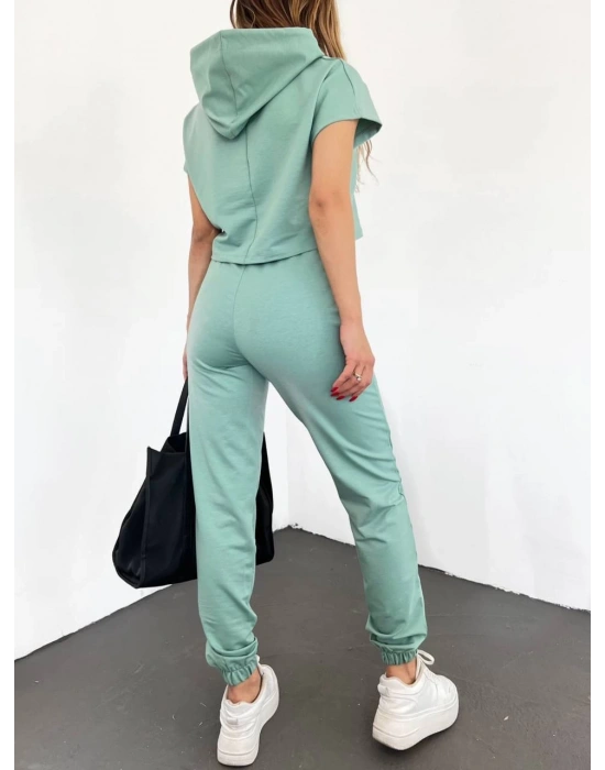 Mint Lastikli Paça Kompak Eşofman