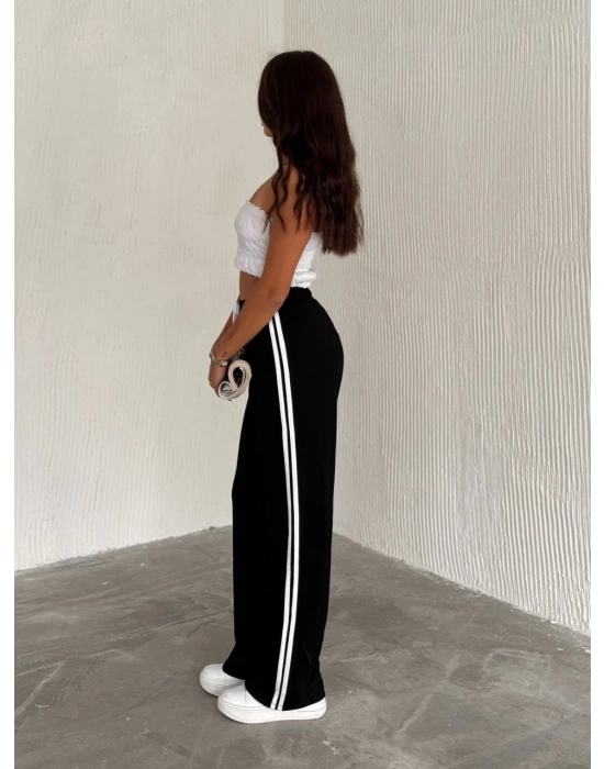 Modal Şeritli Bol Paça Kadın Eşofman