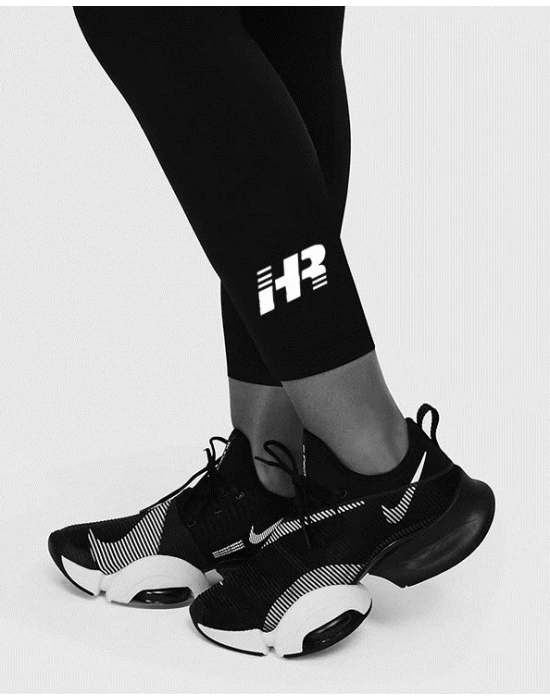 Paça Baskılı Yüksek Bel Toparlayıcı Sporcu Tayt