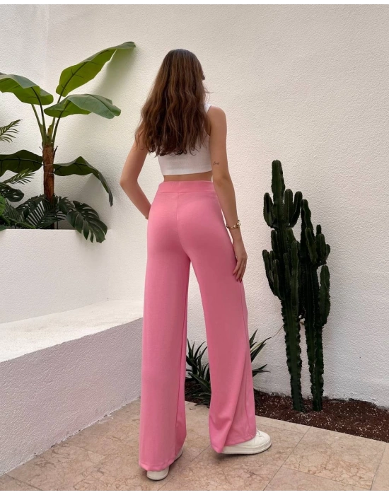 Pembe Oys Model Çımalı Pantolon
