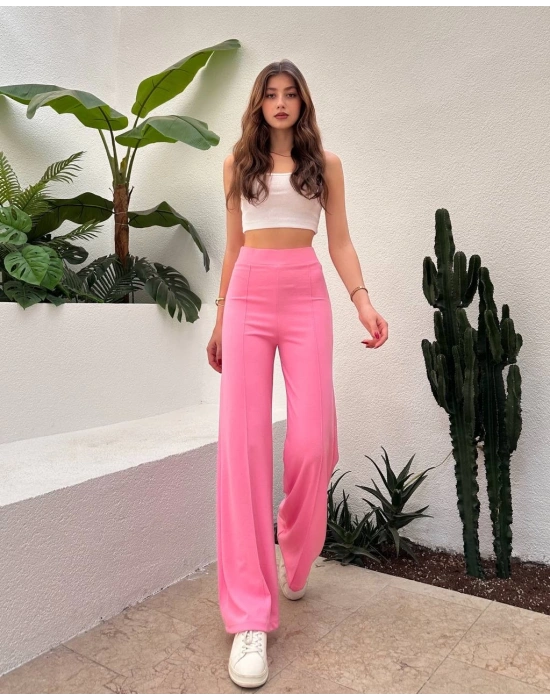 Pembe Oys Model Çımalı Pantolon