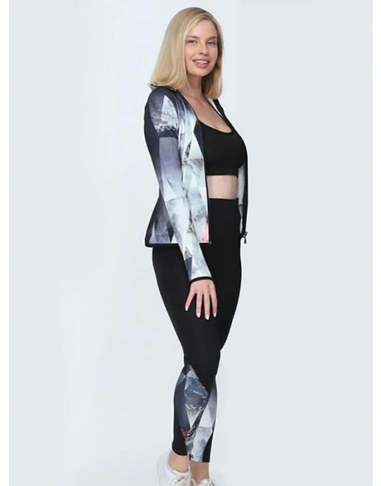 Piramit Desen Dijital Baskılı Sporcu Takım