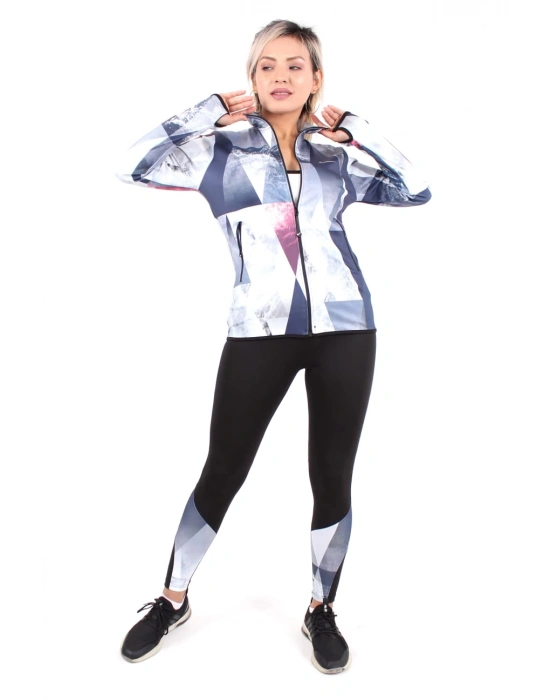 Piramit Desen Dijital Baskılı Sporcu Takım