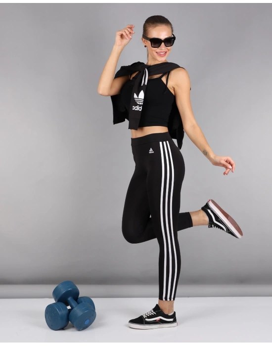 Şerit Detaylı Toparlayıcı Sporcu Tayt