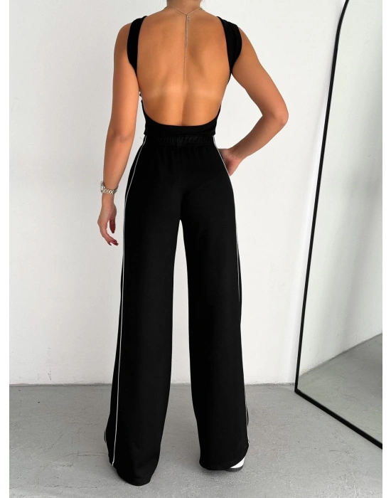 Siyah Modal Ara Biyeli Eşofman Altı