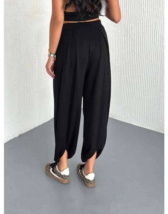 Siyah Modal Pileli Şalvar