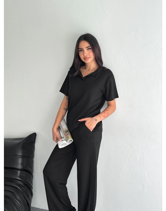 Siyah Polo Yaka Modal Takım