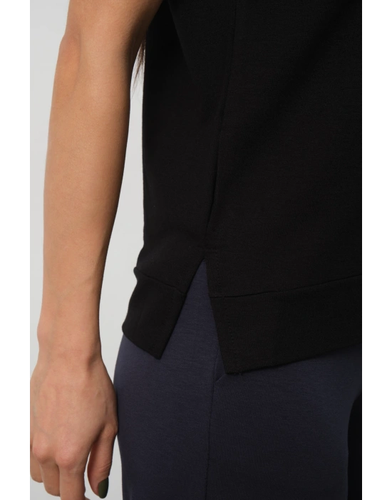 Siyah Yarasa Kol Yırtmaç Detaylı Oys Model Tişört