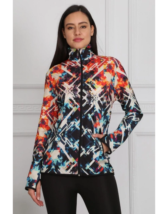 Turunculu Desen Dijital Baskılı Sporcu Takım