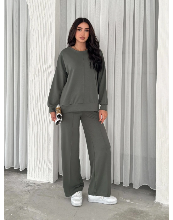 Yeşil Modal Çıma Detaylı Alt Üst Bayan Takım