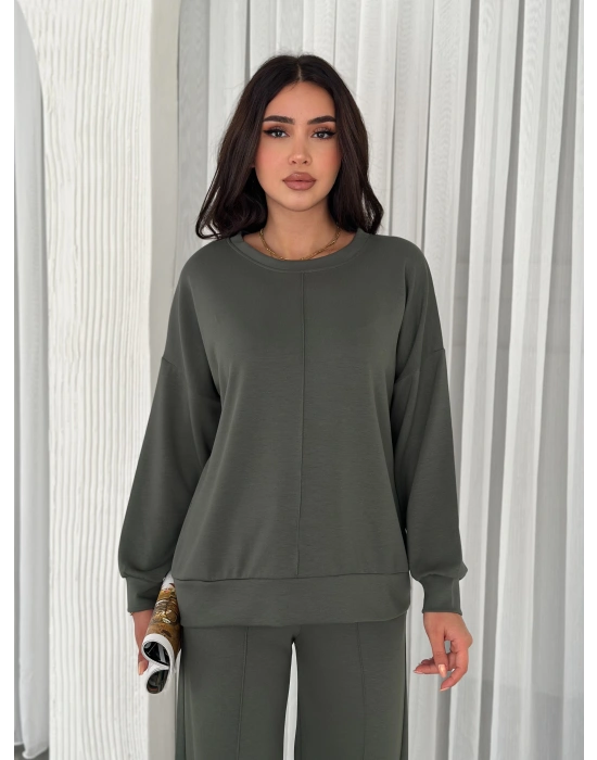 Yeşil Modal Çıma Detaylı Alt Üst Bayan Takım