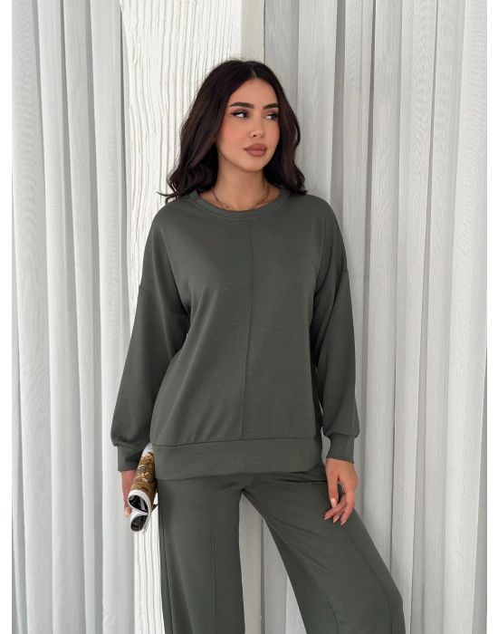 Yeşil Modal Çıma Detaylı Alt Üst Bayan Takım