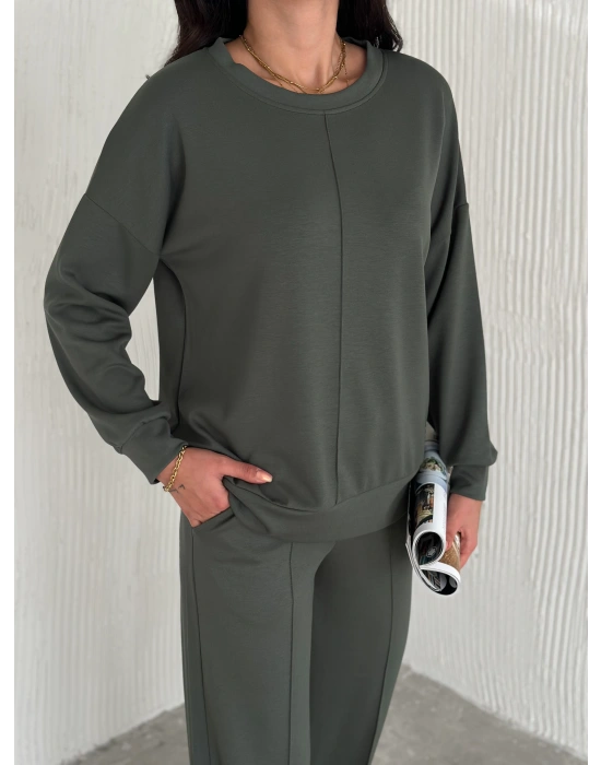 Yeşil Modal Çıma Detaylı Alt Üst Bayan Takım