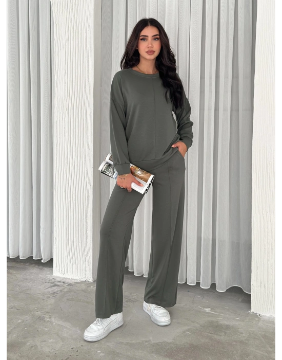 Yeşil Modal Çıma Detaylı Alt Üst Bayan Takım