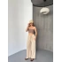 Bej Zara Gofralı Kadın Pantolon