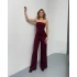 Bordo Zara Bel Modal Kumaş Kadın Pantolon