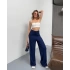 Lacivert Zara Bel Modal Kumaş Kadın Pantolon
