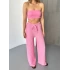 Pembe Zara Gofralı Kadın Pantolon