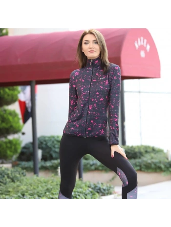 Pembe Çizgili Desen Dijital Baskılı Sporcu Takım