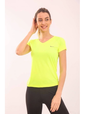 Sarı V Yaka Ter Turmayan Tişört