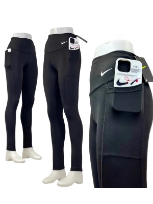 Çift Cepli Karyoka Detaylı Sporcu Tayt