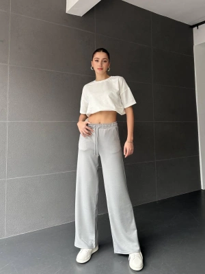 Gri Oys Modal Bol Paça Eşofman