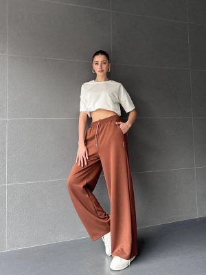 Kahve Oys Modal Bol Paça Eşofman